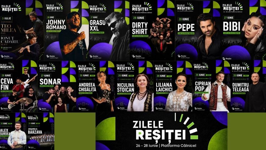 Zilele Reșiței 2026: trei zile de concerte pe Platforma Câlnicel și seară culturală în Centrul Civic
