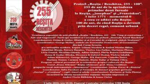 Reșița sărbătorește 255 de ani de industrie și 100 de ani de statut urban printr-un eveniment cultural și artistic de amploare