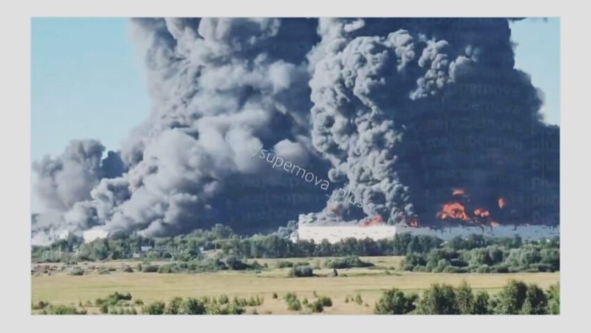 Incendii puternice în regiunea Moscovei după un atac ucrainean cu drone