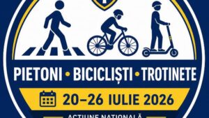 Poliția Caraș-Severin intensifică controalele pentru protejarea pietonilor, bicicliștilor și utilizatorilor de trotinete electrice