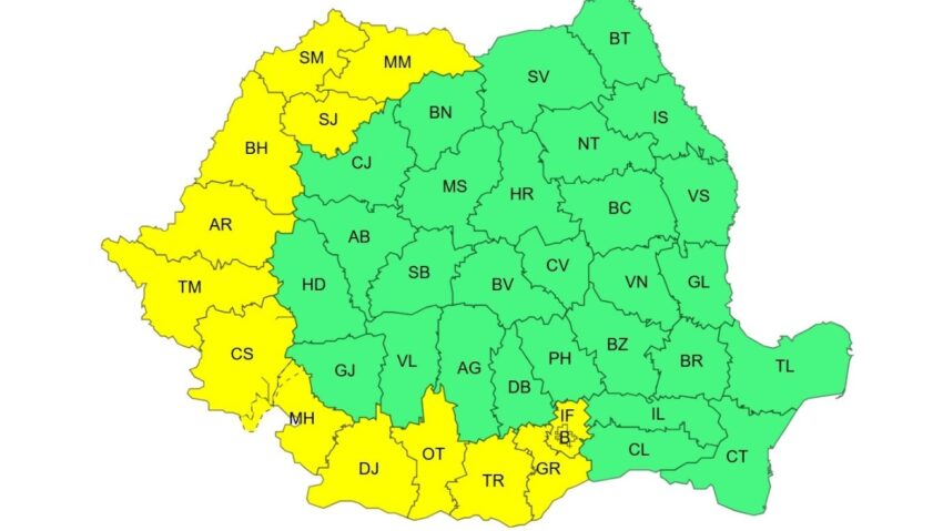 Caniculă în România: cod galben în 15 județe și București