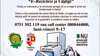 Campanie de colectare a deșeurilor electrice și electronice în comuna Lupac. Ridicarea gratuită are loc pe 4 august
