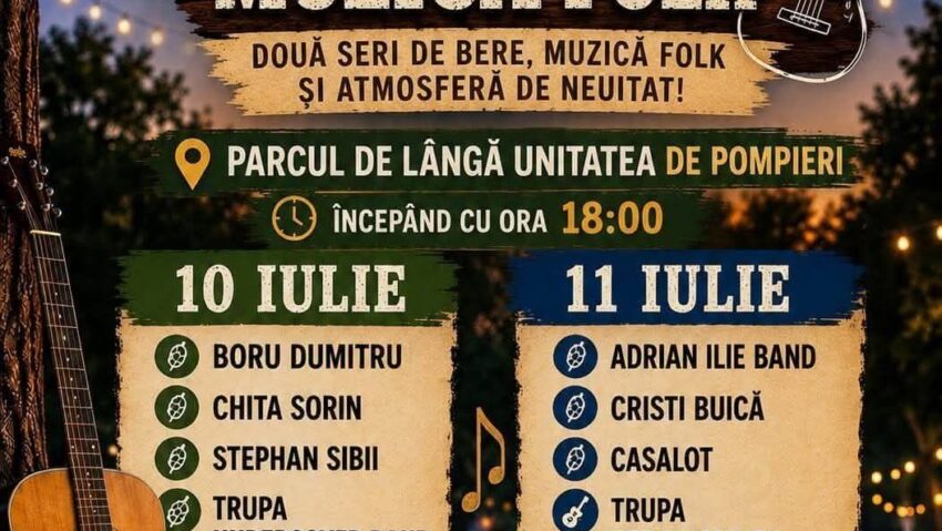 Festivalul Berii și Muzică Folk la Oraviţa: două seri de concerte și voie bună. Programul complet al evenimentului
