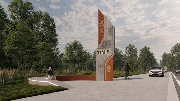 Intrările în județul Timiș vor avea o nouă identitate vizuală. Totemuri moderne cu simbolurile reprezentative ale zonei