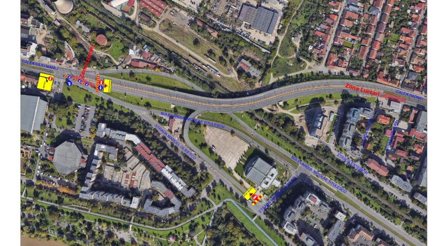 Trafic restricționat pe Pasajul Micălaca din Arad. Circulația va fi închisă timp de peste o lună