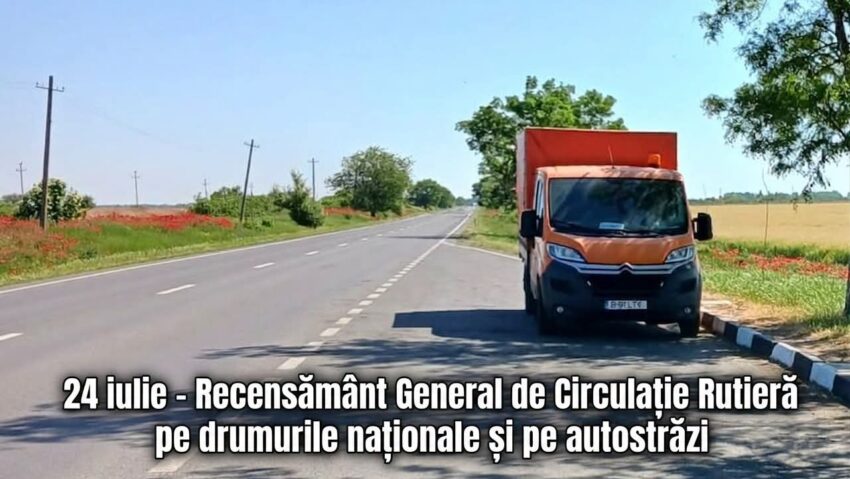 Recensământul General de Circulație Rutieră continuă pe 24 iulie. 83 de posturi de monitorizare în vestul țării
