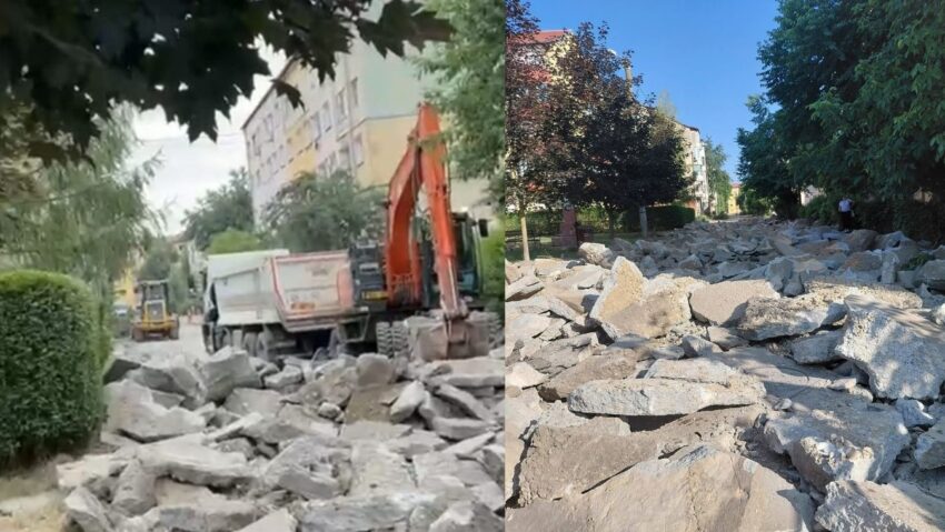 Regenerare urbană în Reșița: constructorul a intervenit pe strada Rarău după sesizările locatarilor