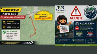 Restricții de circulație pe DN 58, la Reșița, pentru Memorialul „Werner Hirschvogel”. Transport Urban Reșița modifică programul curselor