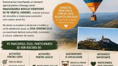 „Semenicul ne adună” – prima ediție a unui eveniment dedicat comunității și turismului montan, pe 1 august
