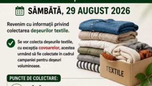 Colectarea deșeurilor textile, la Răcășdia. Campania are loc sâmbătă, 29 august