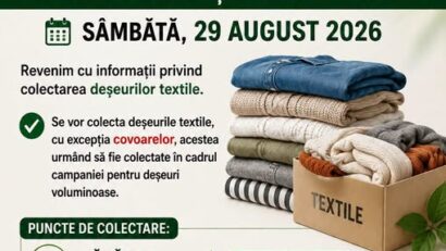 Colectarea deșeurilor textile, la Răcășdia. Campania are loc sâmbătă, 29 august