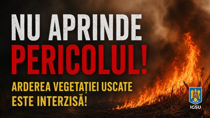 Opt incendii de vegetație uscată în Timiș, în ultimele 24 de ore