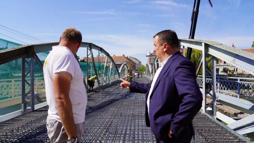 Podul de Fier din Lugoj, tot mai aproape de redeschidere
