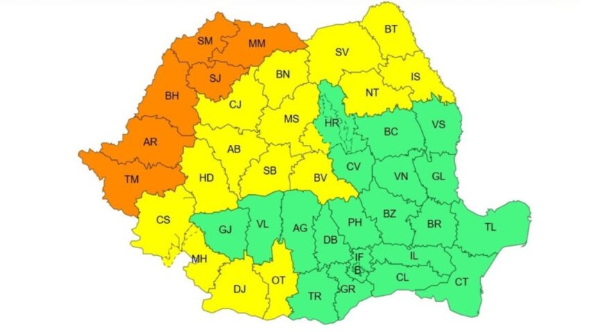 Cod portocaliu de caniculă în vestul țării. Temperaturile ajung la 39 de grade Celsius