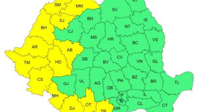 Cod galben de caniculă în mai multe regiuni