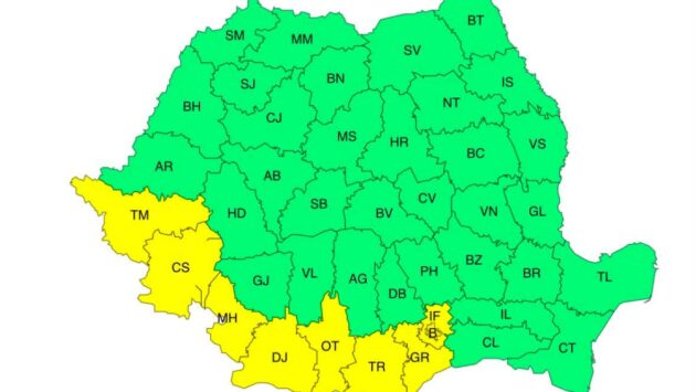 Cod galben de caniculă în Caraș-Severin și Timiș. Temperaturile ajung la 37 de grade