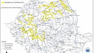 Cod galben de viituri în 19 județe. Sunt vizate râuri din vestul țării, inclusiv Timiș și Caraș-Severin