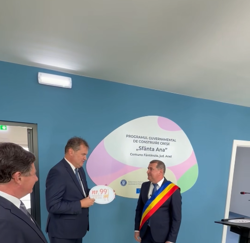 Creșă nouă, cu 70 de locuri, inaugurată la Fântânele, judeţul Arad. Investiție de 15 milioane de lei