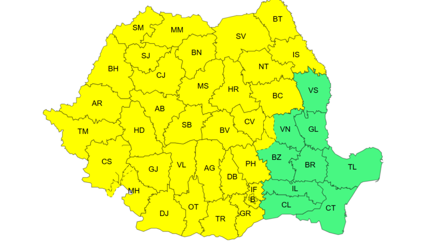 ANM anunță vijelii și ploi torențiale în mai multe regiuni ale țării. Banatul, printre zonele vizate