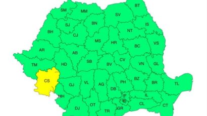Cod galben de vânt în Caraș-Severin. Rafalele pot ajunge la 70 km/h