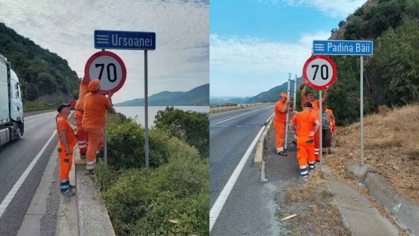 Limită de viteză de 70 km/h pe DN 6, între Porțile de Fier I și Orșova
