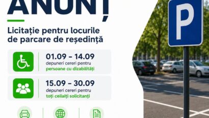Licitație pentru locurile de parcare de reședință din Reșița