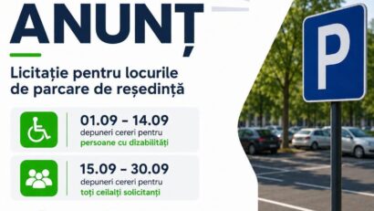 Licitație pentru locurile de parcare de reședință din Reșița