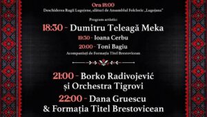 Ruga Lugojană 2026, pe 15 august în Piața Victoriei. Muzică, tradiții bănățene și recital Borko Radivojević & Orchestra Tigrovi