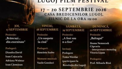 Banatul Montan Film Festival ajunge la Lugoj. Patru seri de film românesc, muzică și prelegeri la Casa Bredicenilor