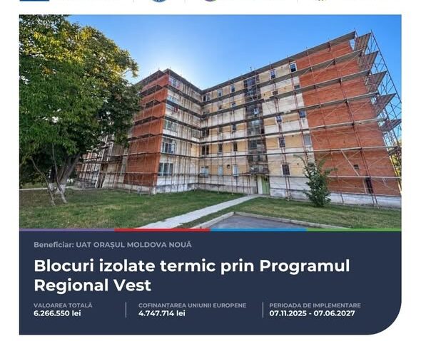 Blocul 12 din Moldova Nouă intră în reabilitare. Investiție de peste 6,2 milioane de lei