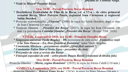 Bocşa Film Festival 2026: patru zile de film, artă și literatură