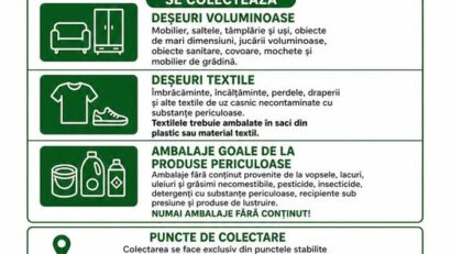 Campanie de colectare a deșeurilor voluminoase, textile și periculoase la Turnu Ruieni. Când și unde pot fi aduse