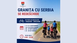 Frontiera româno-sârbă se redeschide temporar pentru bicicliști și ambarcațiuni, pe ruta Timișoara–Zrenjanin