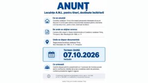 Locuințe ANL pentru tineri în Timiș. Cererile pot fi depuse până pe 7 octombrie 2026