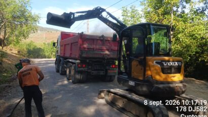 Asfalt în premieră pe o stradă din cartierul reșițean Cuptoare