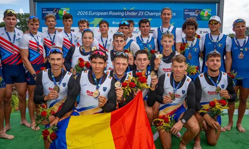 Canotaj: Nouă medalii de aur și una de argint pentru România, la Europenele U23