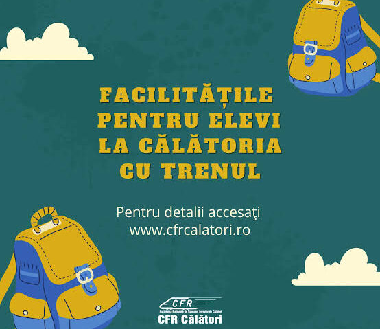 Transport gratuit pentru elevi în anul școlar 2026-2027. Cum pot obține bilete și abonamente CFR