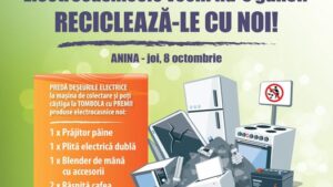 Campanie de colectare a deșeurilor electrice la Anina. Locuitorii pot câștiga aparate electrocasnice