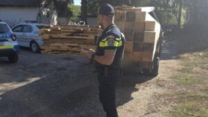 Peste 90 de metri cubi de material lemnos, confiscați în Caraș-Severin. Polițiștii au verificat transporturile prin SUMAL 2.0
