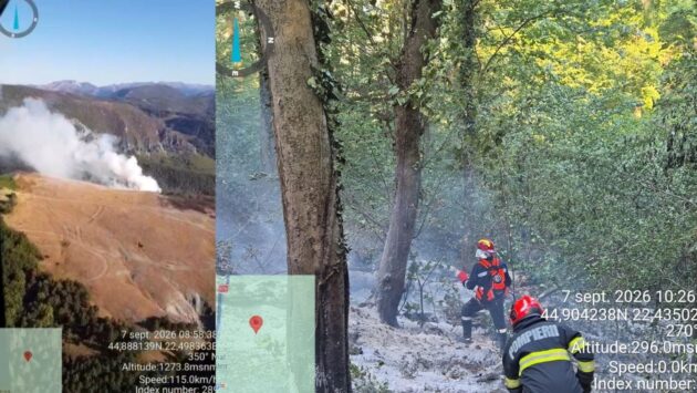 Incendii în Caraș-Severin: focar inaccesibil la Domogled, 30 de aruncări cu apă. 41 de hectare arse la Delinești