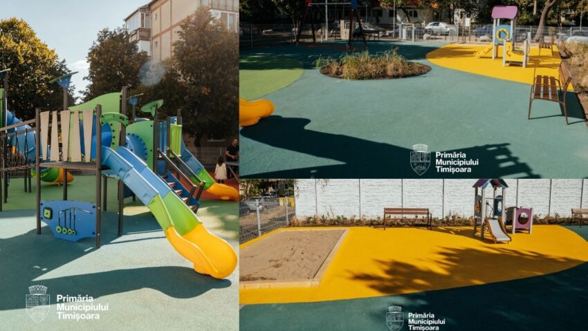 Primăria Timișoara a finalizat modernizarea locului de joacă de pe strada Mureș
