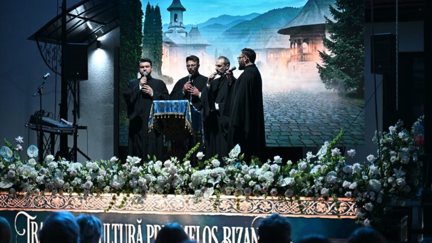 Atmosferă de rugăciune prin melos bizantin, la Episcopia Caransebeșului