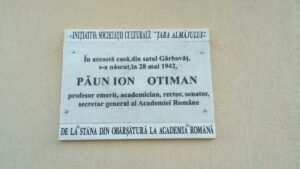 Casă memorială în Gârbovăț: dezvelirea şi sfinţirea plăcii dedicate locului naşterii academicianului Păun Ion Otiman
