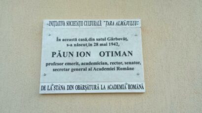 Casă memorială în Gârbovăț: placă dedicată academicianului Păun Ion Otiman