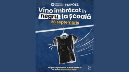 Elevii protestează luni, îmbrăcaţi în negru, faţă de introducerea uniformelor