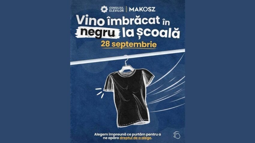 Elevii protestează luni, îmbrăcaţi în negru, faţă de introducerea uniformelor