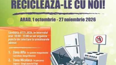 Aradul reciclează: campanie gratuită de colectare a deșeurilor electrice și electronice