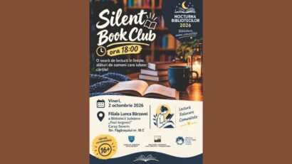 Silent Book Club, în premieră la Reșița. Eveniment de lectură în cadrul Nocturna Bibliotecilor 2026