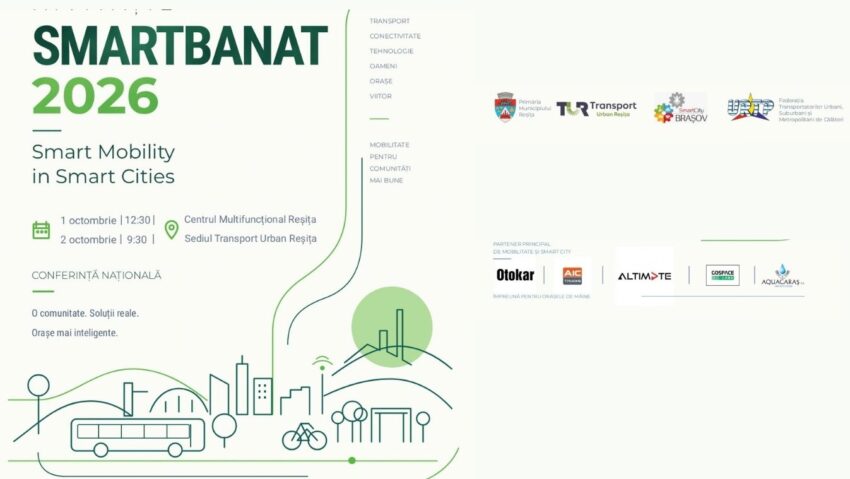 SmartBanat 2026, la Reșița. Mobilitatea inteligentă și transportul public al viitorului, în centrul unei conferințe naționale