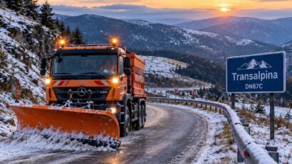 Prima ninsoare pe Transfăgărășan și lapoviță pe Transalpina. Șoferii, sfătuiți să circule cu prudență